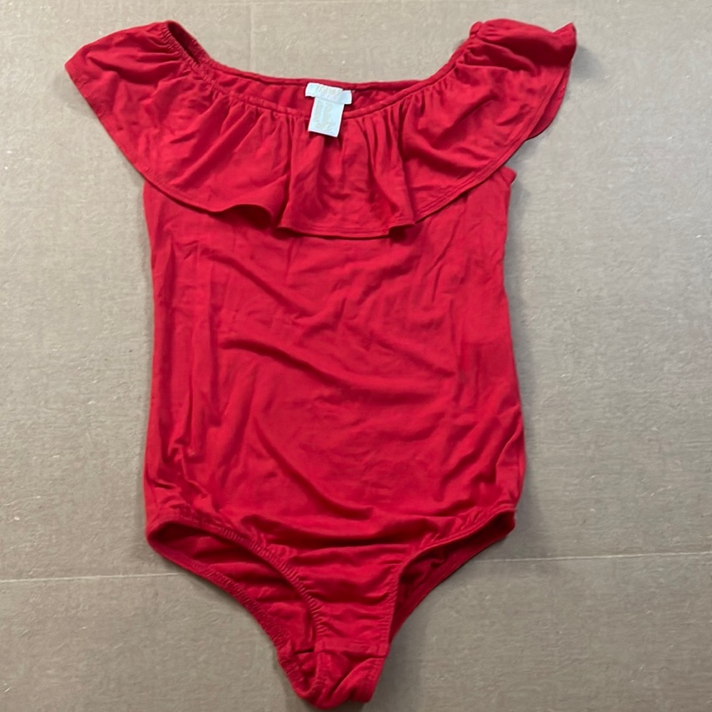 Forever 21 Girls - Red Bodysuit (Off the Shoulders Neckline) Size 5/6